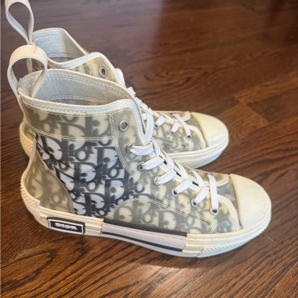Dior Cream High-Top Sneakers